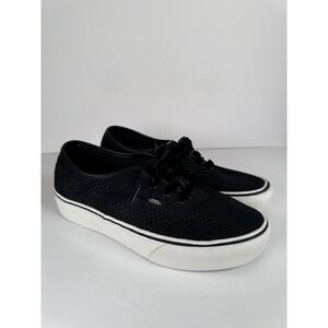 Vans Authentic Platform 2.0 Black Snakeskin Casual Comfort Shoes W-9.5 M-8‎
